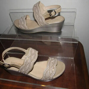 SOFT SPACE CALZATURA COMODA WEDGE SANDALS TAN 39